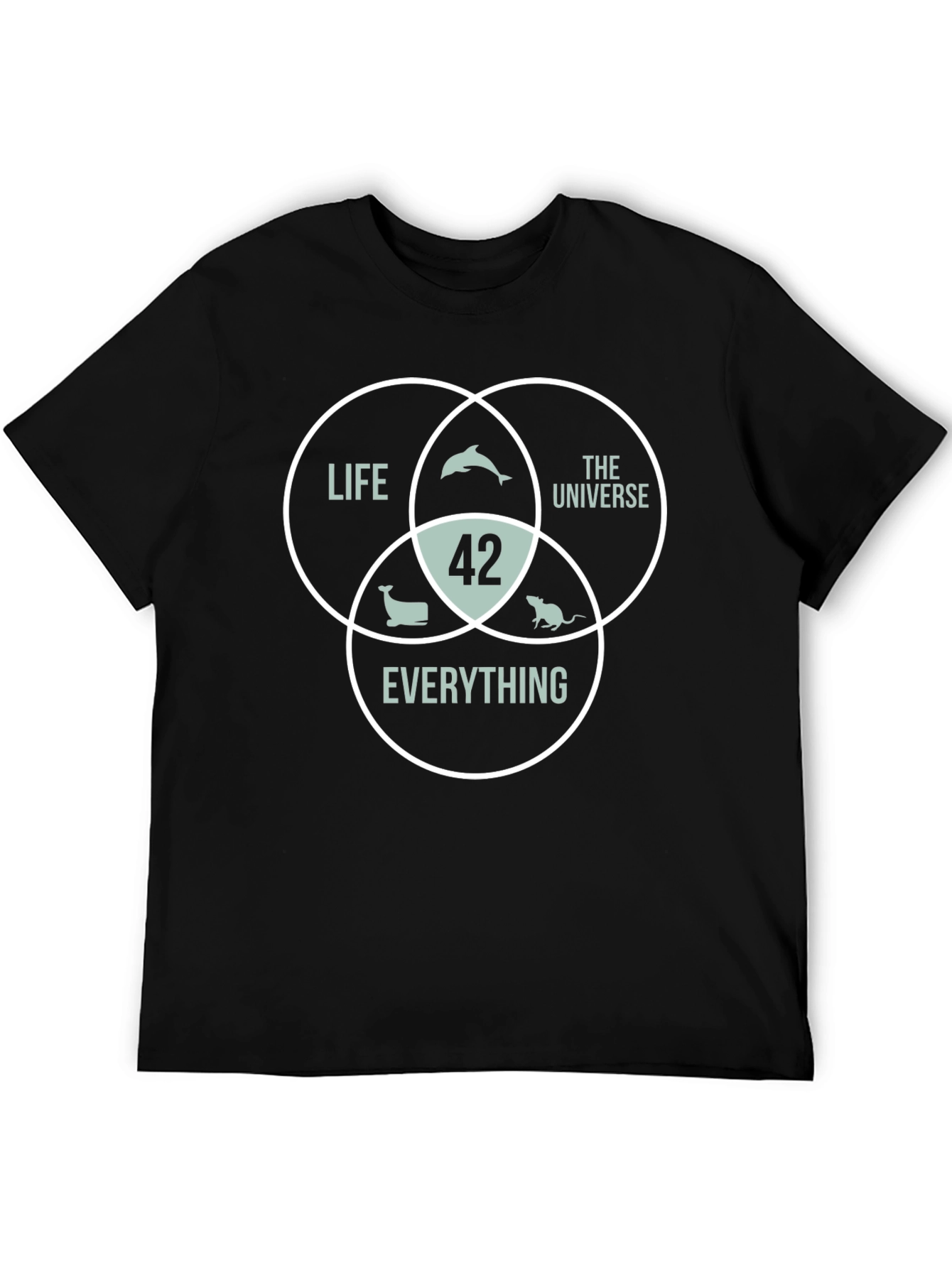 42 The Answer T-Shirt Life Universe Everything Black Cotton Tee