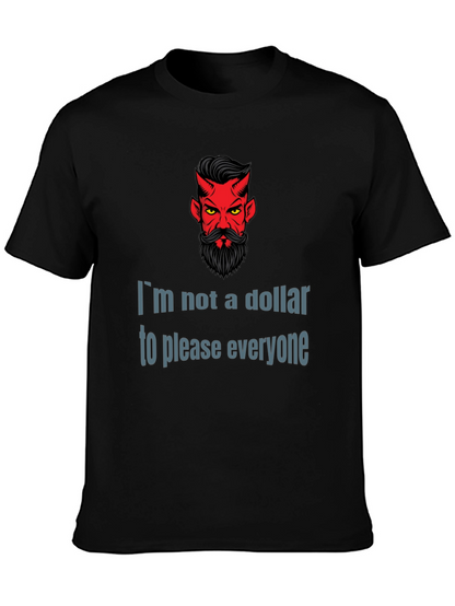 Devil Humor Graphic T-Shirt: Im Not a Dollar