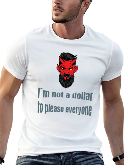 Devil Humor Graphic T-Shirt: Im Not a Dollar