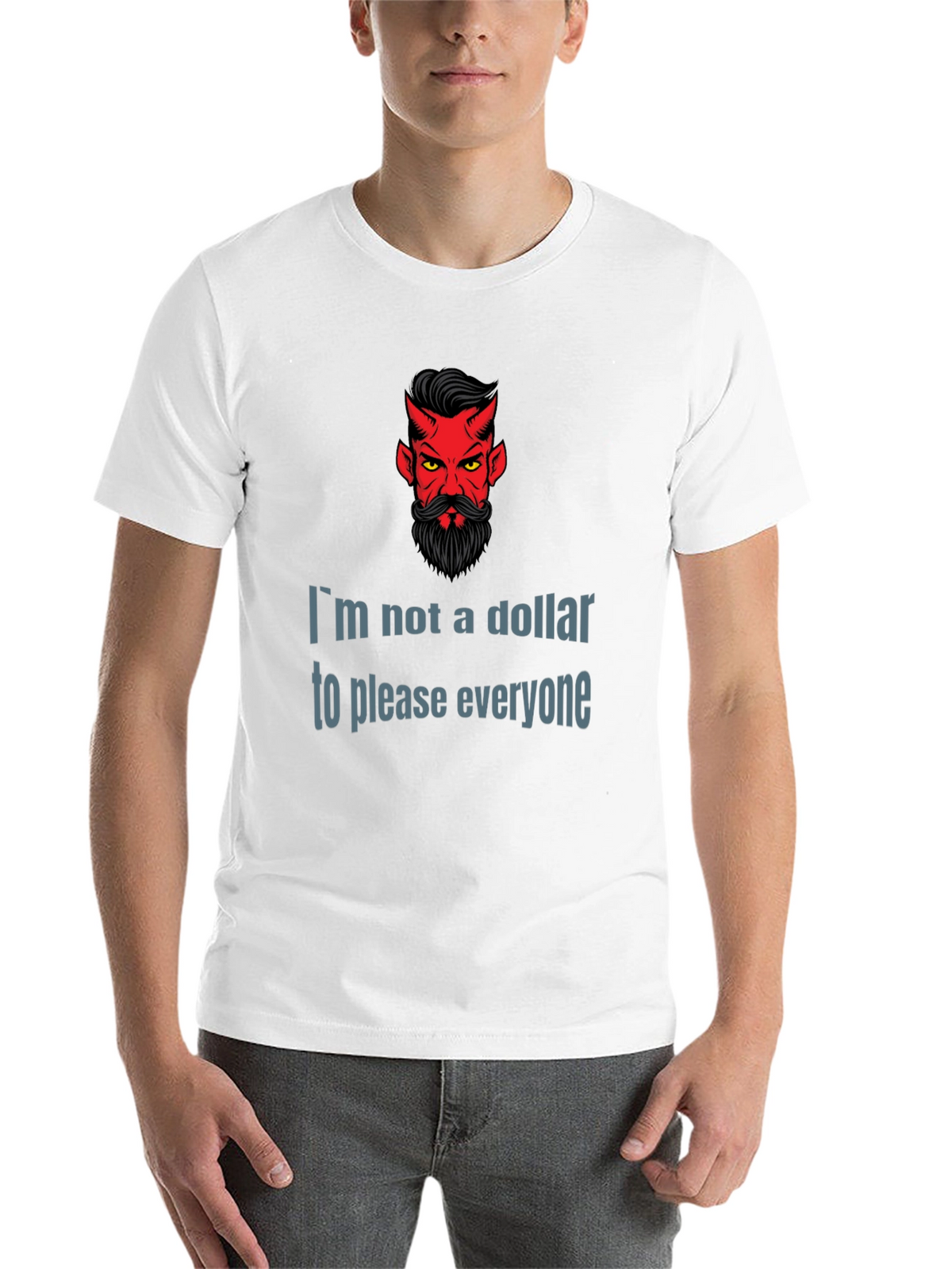 Devil Humor Graphic T-Shirt: Im Not a Dollar