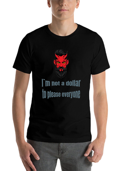 Devil Humor Graphic T-Shirt: Im Not a Dollar