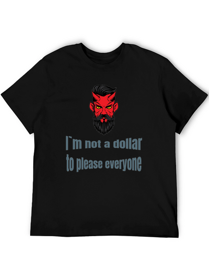 Devil Humor Graphic T-Shirt: Im Not a Dollar