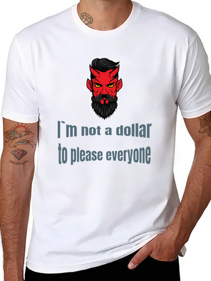 Devil Humor Graphic T-Shirt: Im Not a Dollar