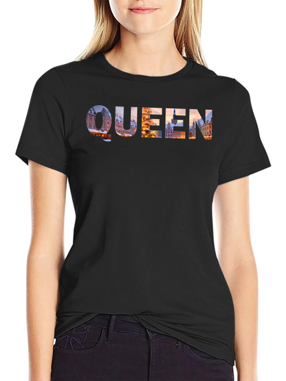 Queen Cityscape Graphic Tee - Black