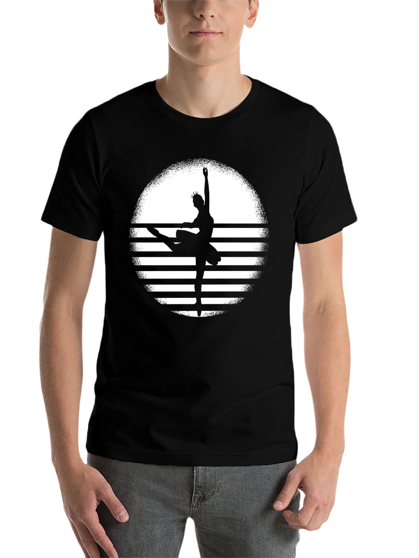 Ballerina Sunset Black T-Shirt - Dance Lovers Tee
