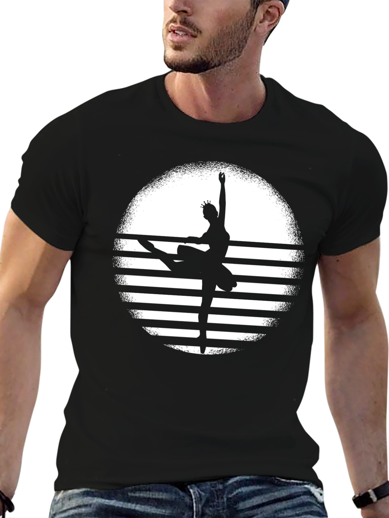 Ballerina Sunset Black T-Shirt - Dance Lovers Tee