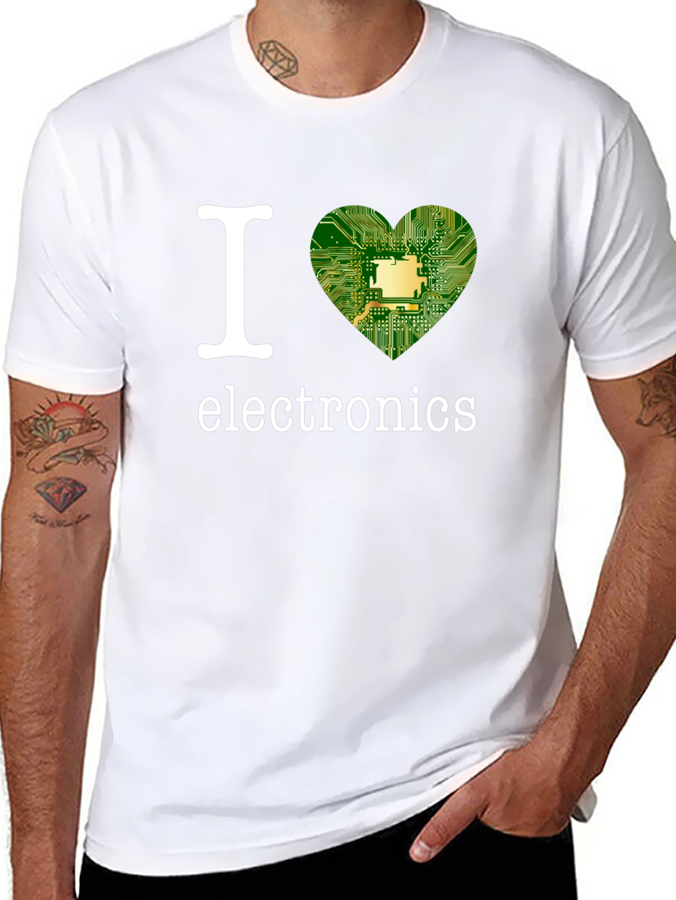 I Heart Electronics Black T-Shirt