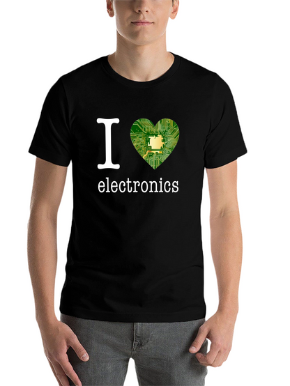 I Heart Electronics Black T-Shirt