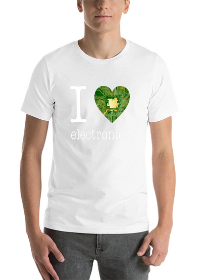 I Heart Electronics Black T-Shirt