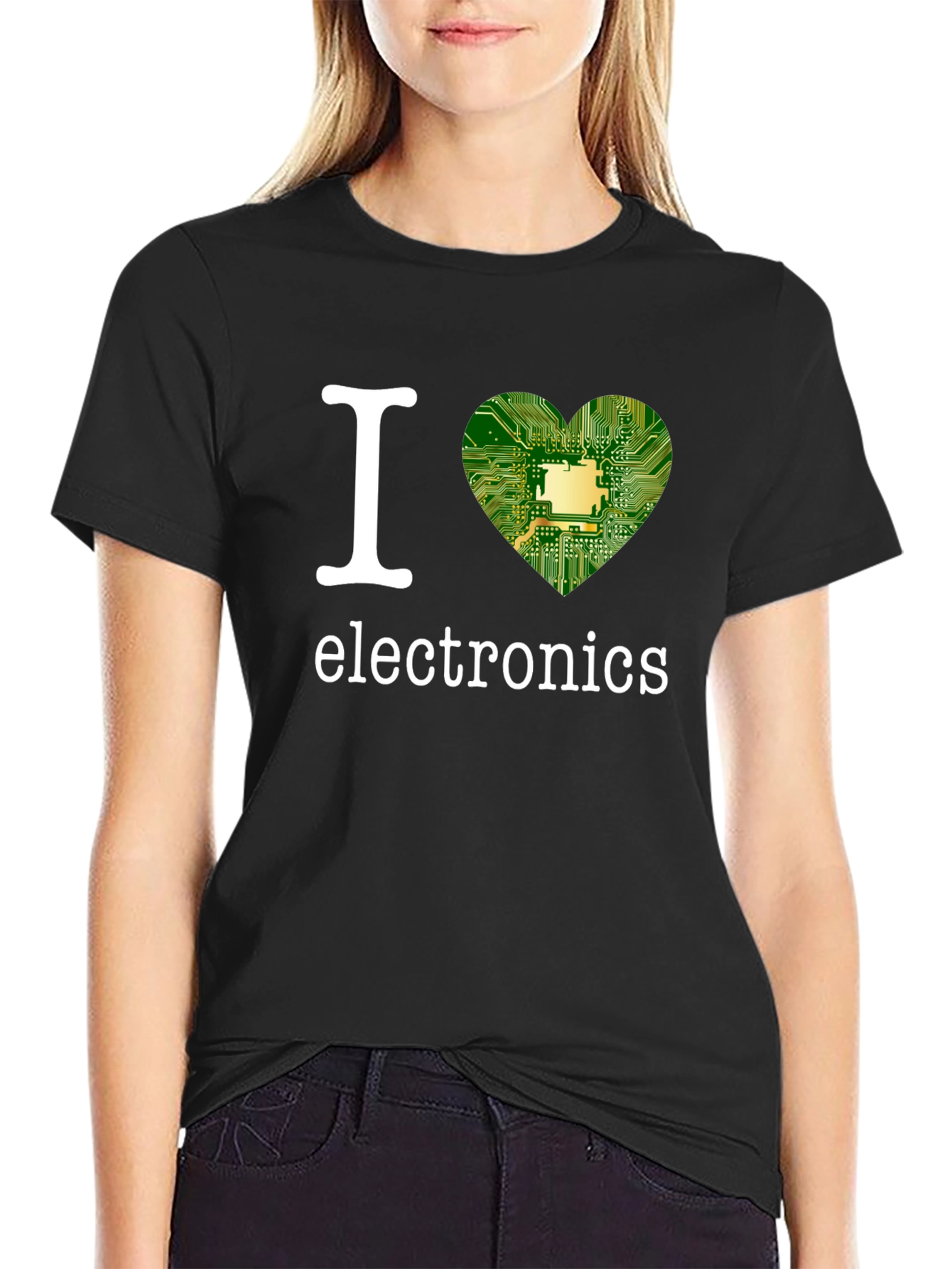 I Heart Electronics Black T-Shirt