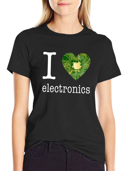 I Heart Electronics Black T-Shirt
