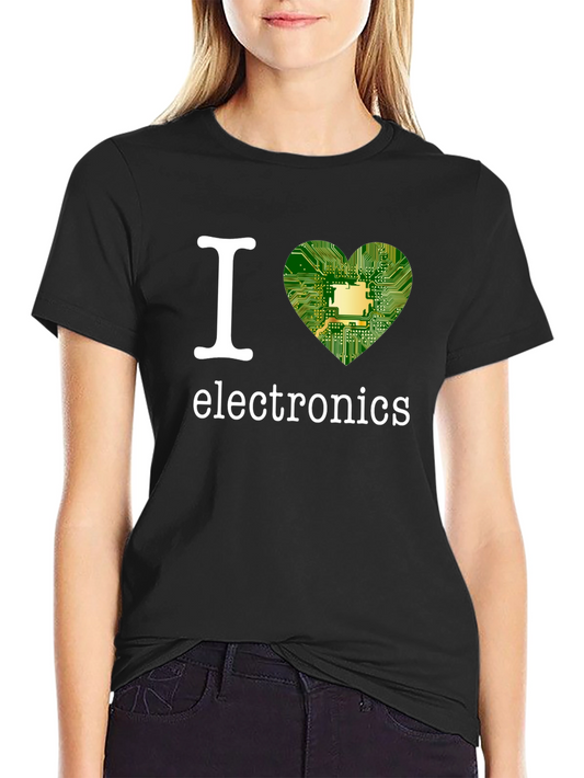 I Heart Electronics Black T-Shirt