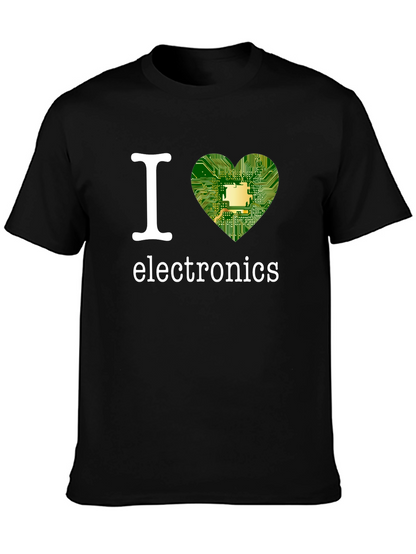 I Heart Electronics Black T-Shirt