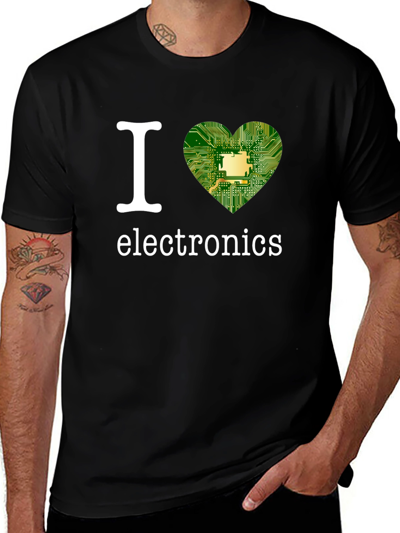 I Heart Electronics Black T-Shirt
