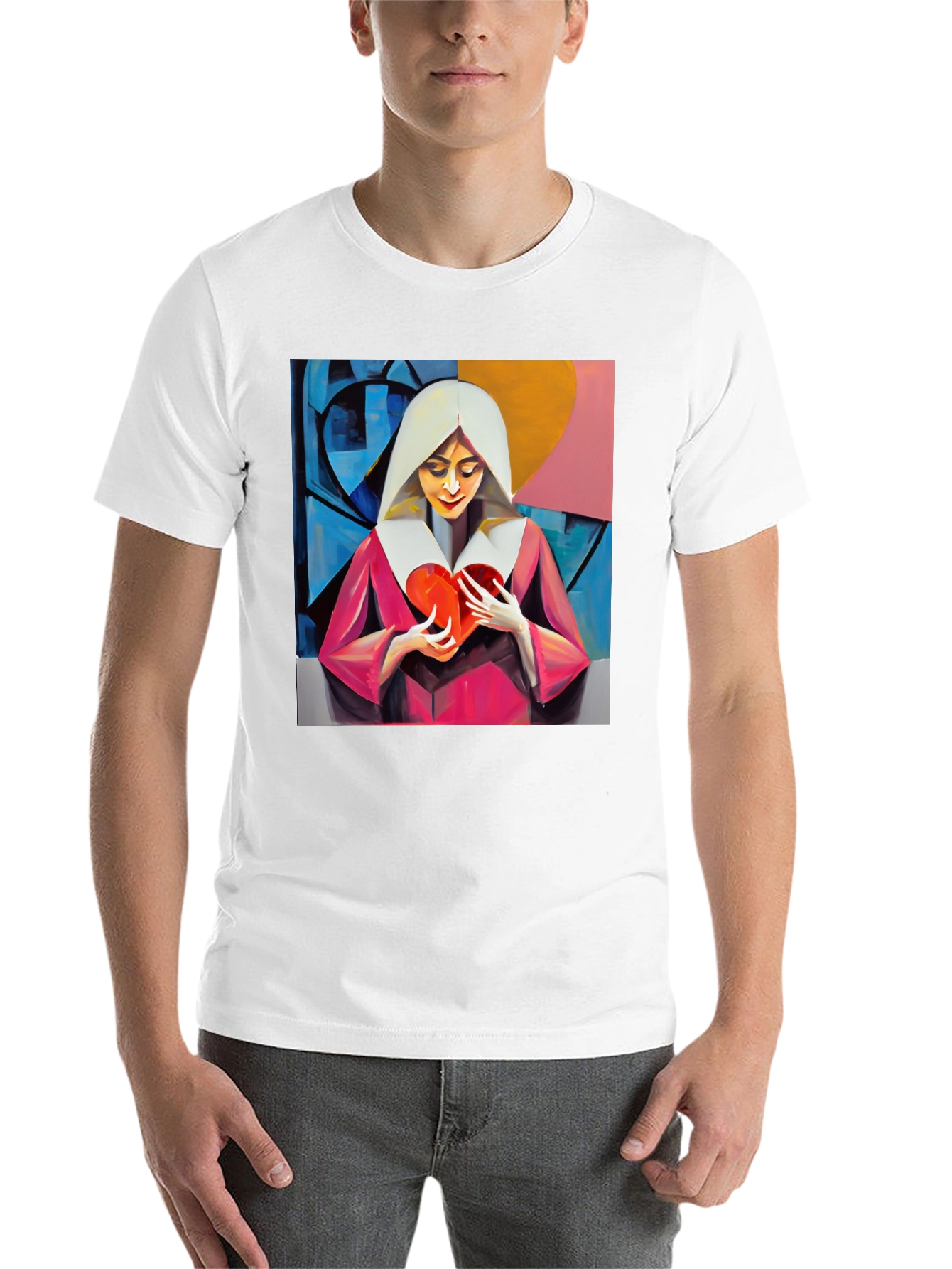 Heartfelt Artistic Graphic Tee - Modern Art T-Shirt
