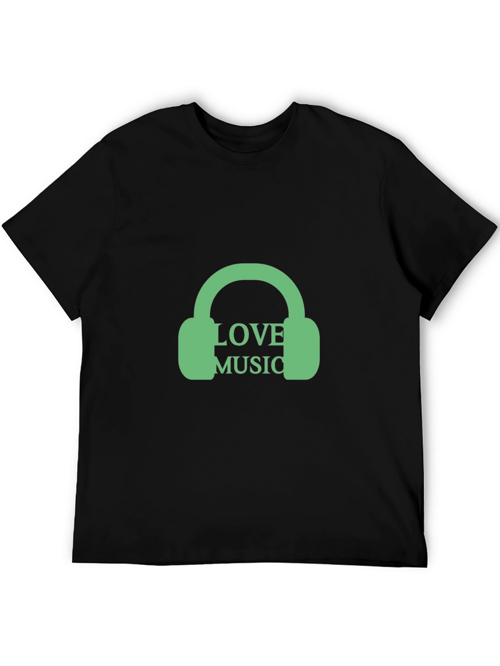 Love Music Graphic Tee - Trendy Black T-Shirt