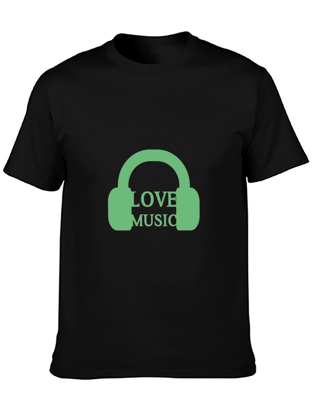 Love Music Graphic Tee - Trendy Black T-Shirt