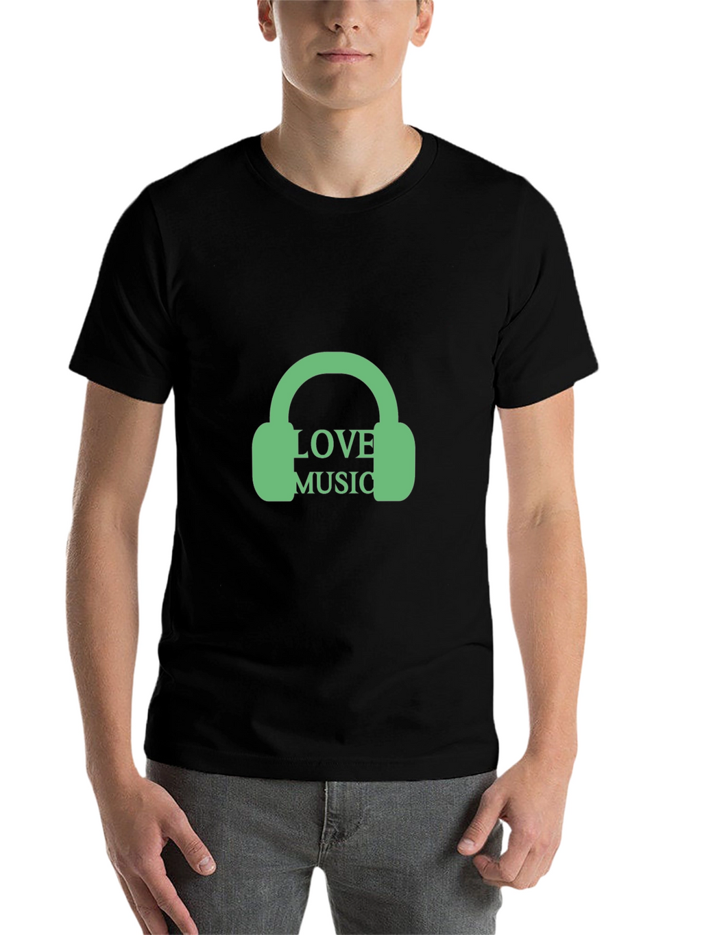 Love Music Graphic Tee - Trendy Black T-Shirt