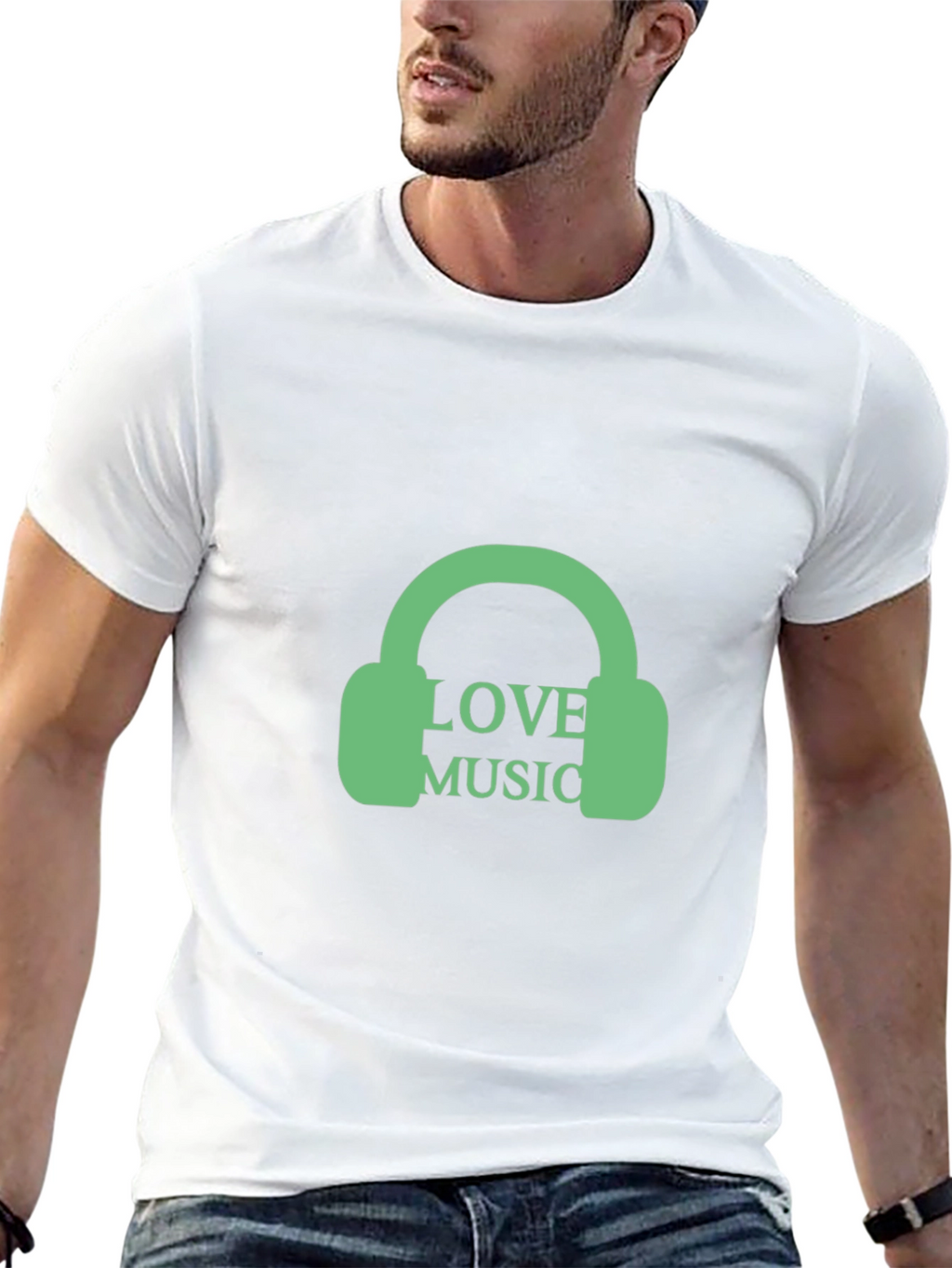 Love Music Graphic Tee - Trendy Black T-Shirt