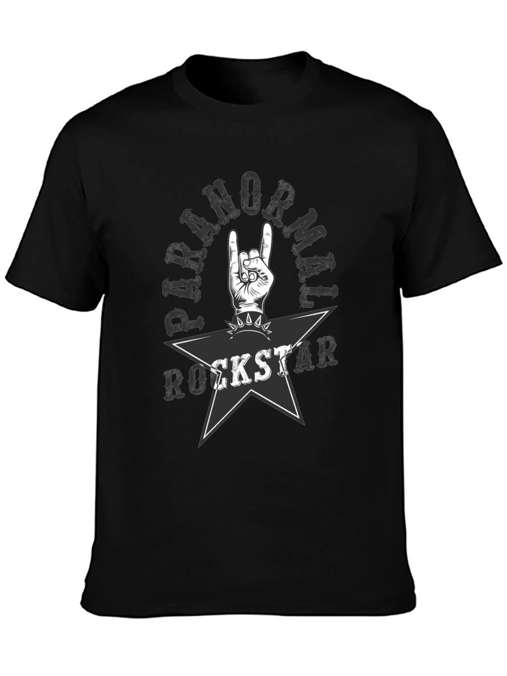 Paranormal Rockstar Graphic Tee - Black Cotton T-Shirt
