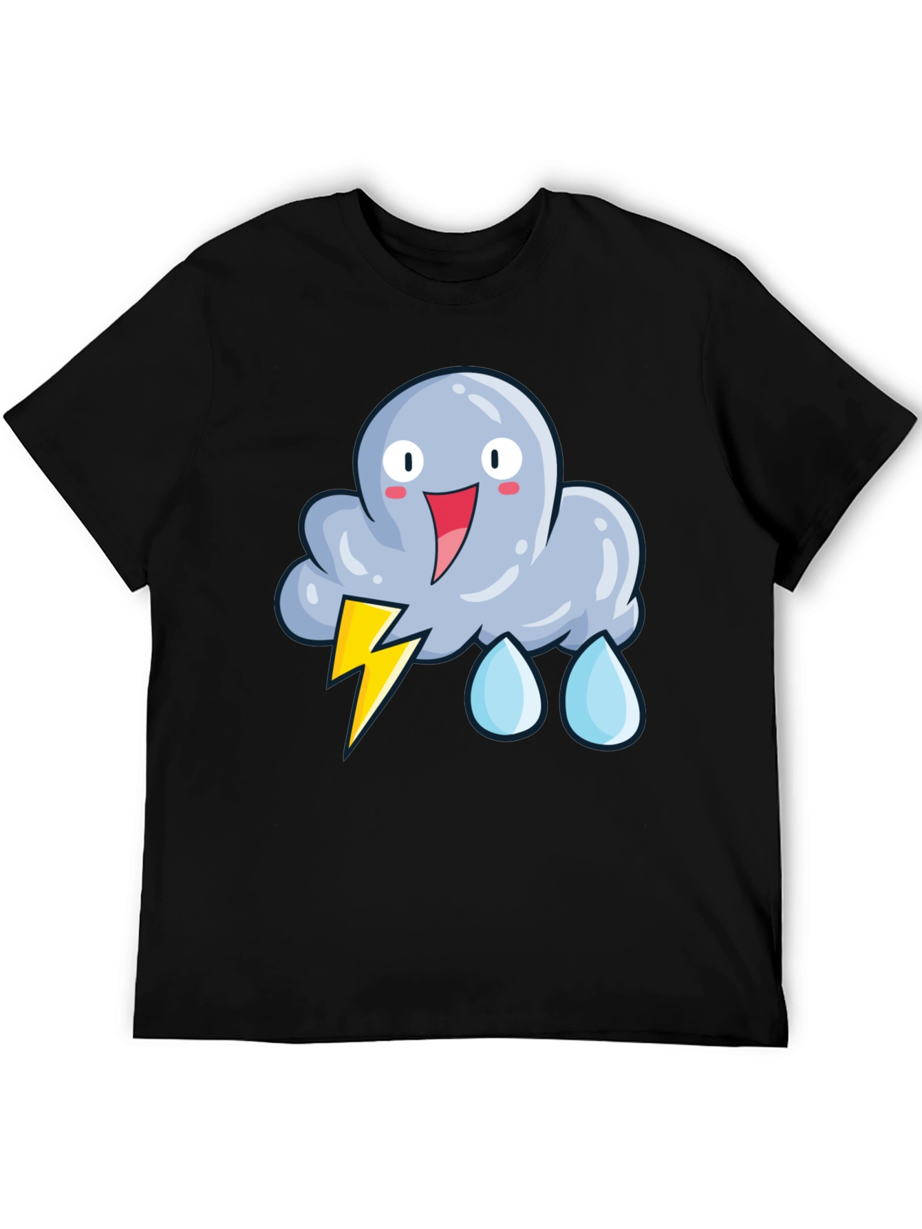 Cartoon Storm Cloud T-Shirt - Funny Weather Tee