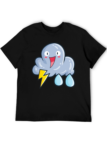 Cartoon Storm Cloud T-Shirt - Funny Weather Tee