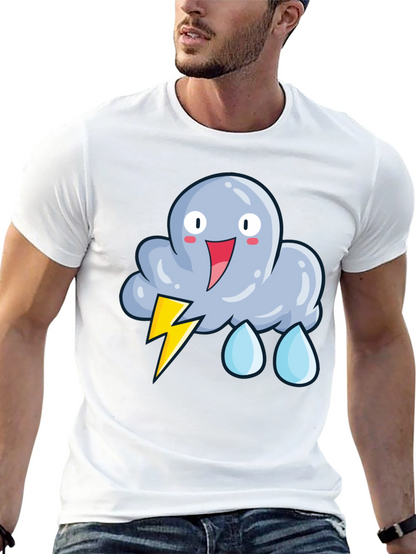 Cartoon Storm Cloud T-Shirt - Funny Weather Tee