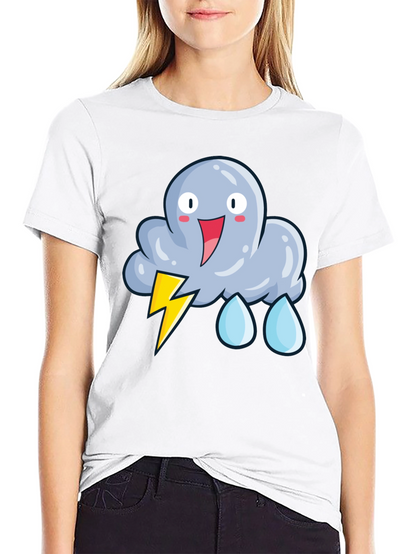 Cartoon Storm Cloud T-Shirt - Funny Weather Tee
