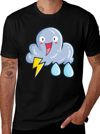 Cartoon Storm Cloud T-Shirt - Funny Weather Tee
