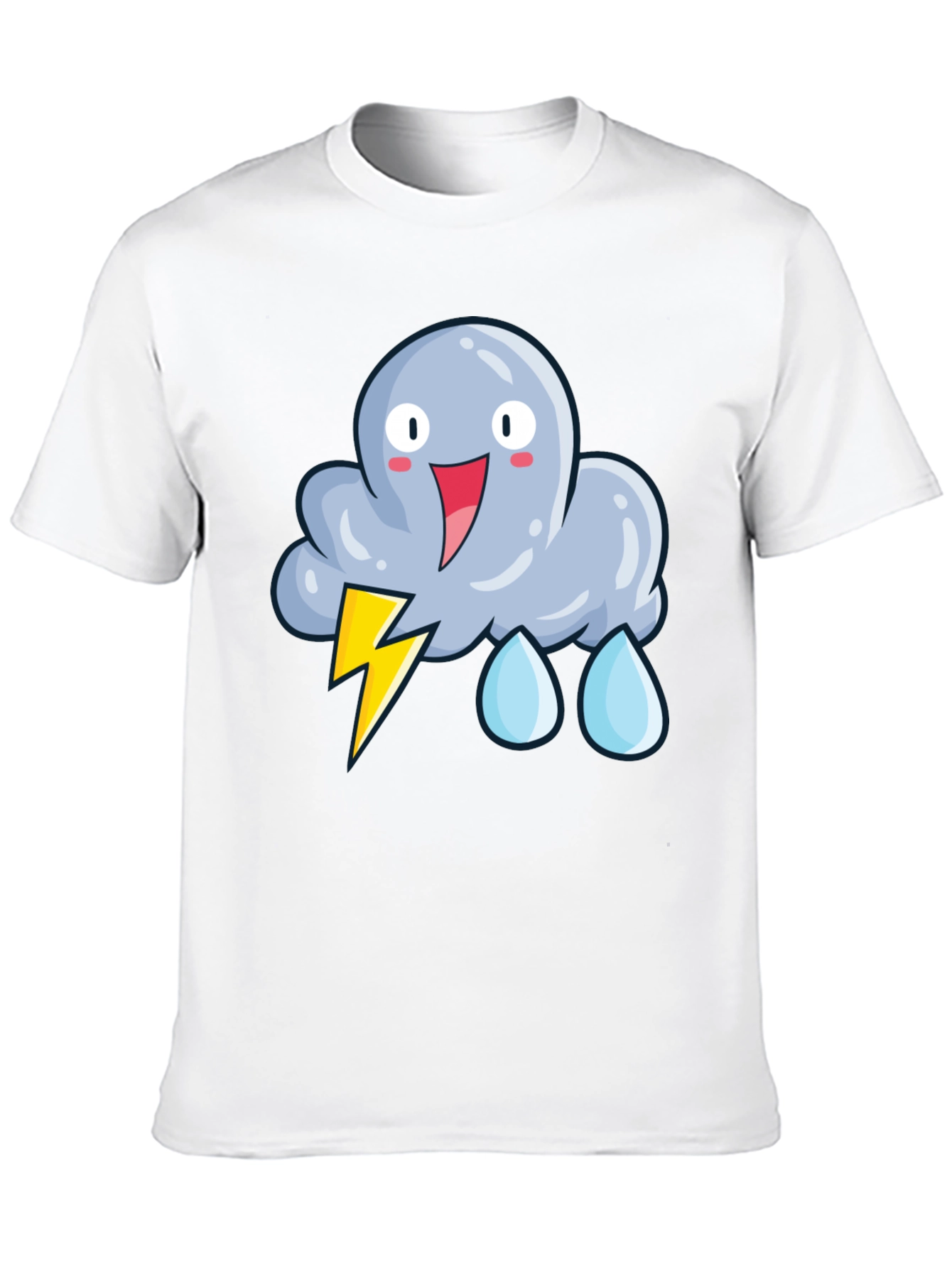 Cartoon Storm Cloud T-Shirt - Funny Weather Tee