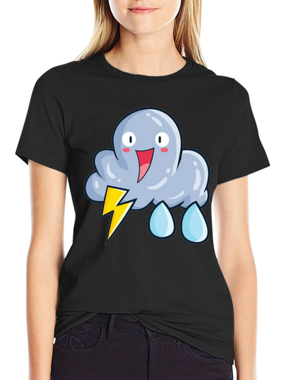 Cartoon Storm Cloud T-Shirt - Funny Weather Tee