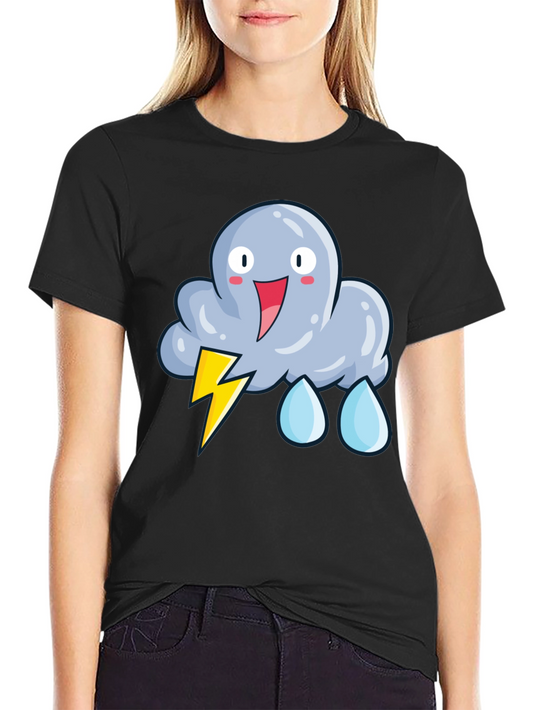 Cartoon Storm Cloud T-Shirt - Funny Weather Tee