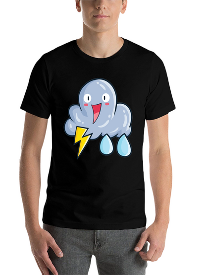 Cartoon Storm Cloud T-Shirt - Funny Weather Tee