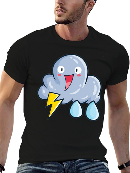Cartoon Storm Cloud T-Shirt - Funny Weather Tee
