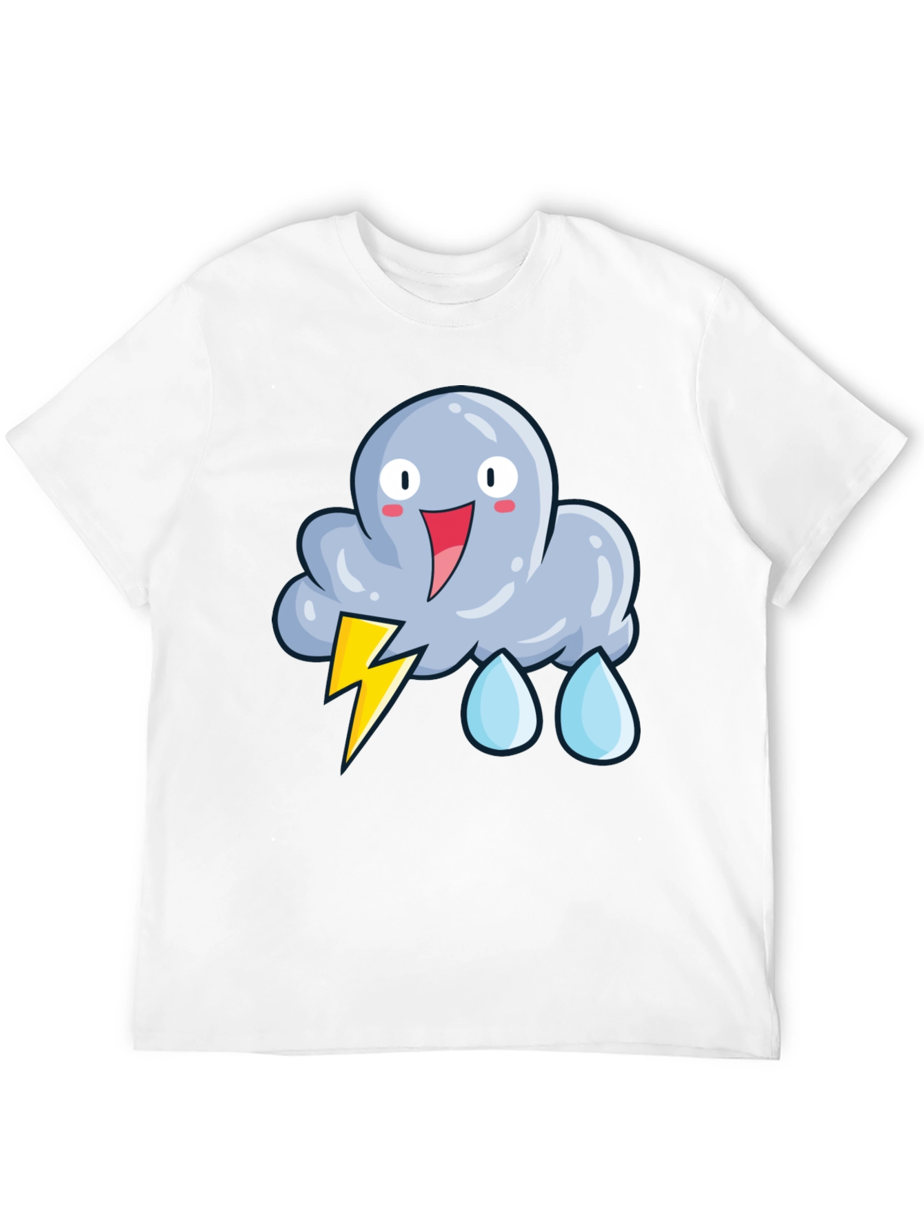 Cartoon Storm Cloud T-Shirt - Funny Weather Tee