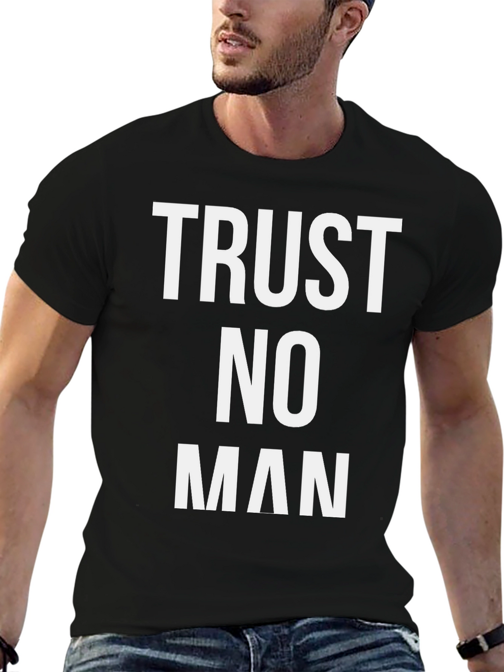Trust No Man Graphic Tee - Bold Statement Shirt