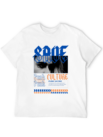 Edgy Black Graphic Tee - Punk Culture Design