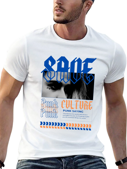 Edgy Black Graphic Tee - Punk Culture Design