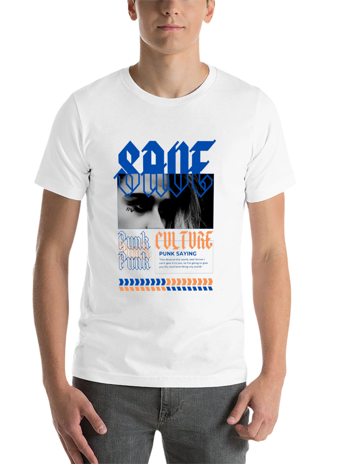 Edgy Black Graphic Tee - Punk Culture Design