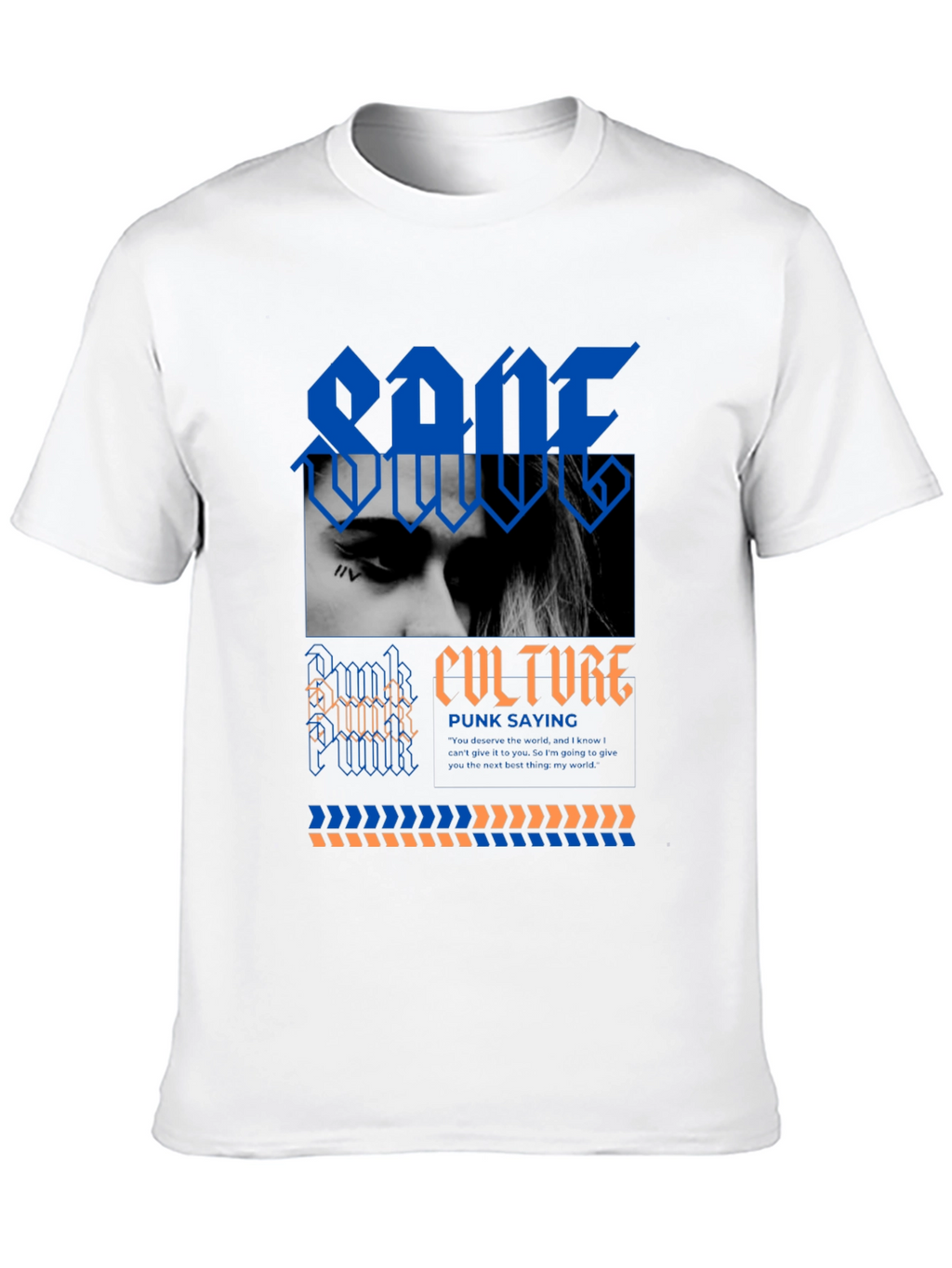 Edgy Black Graphic Tee - Punk Culture Design