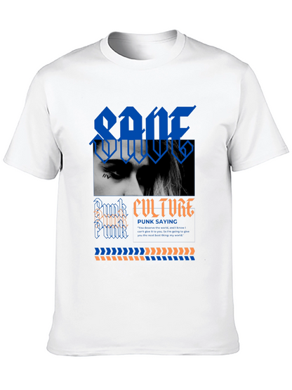 Edgy Black Graphic Tee - Punk Culture Design