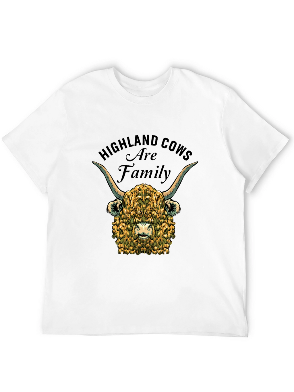 Highland Cow Family Graphic T-Shirt