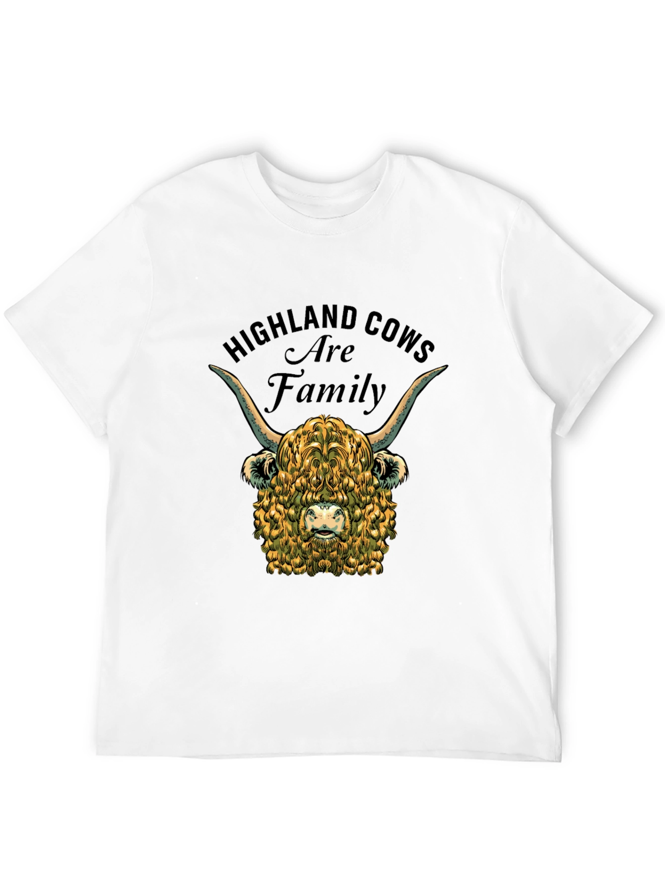Highland Cow Family Graphic T-Shirt