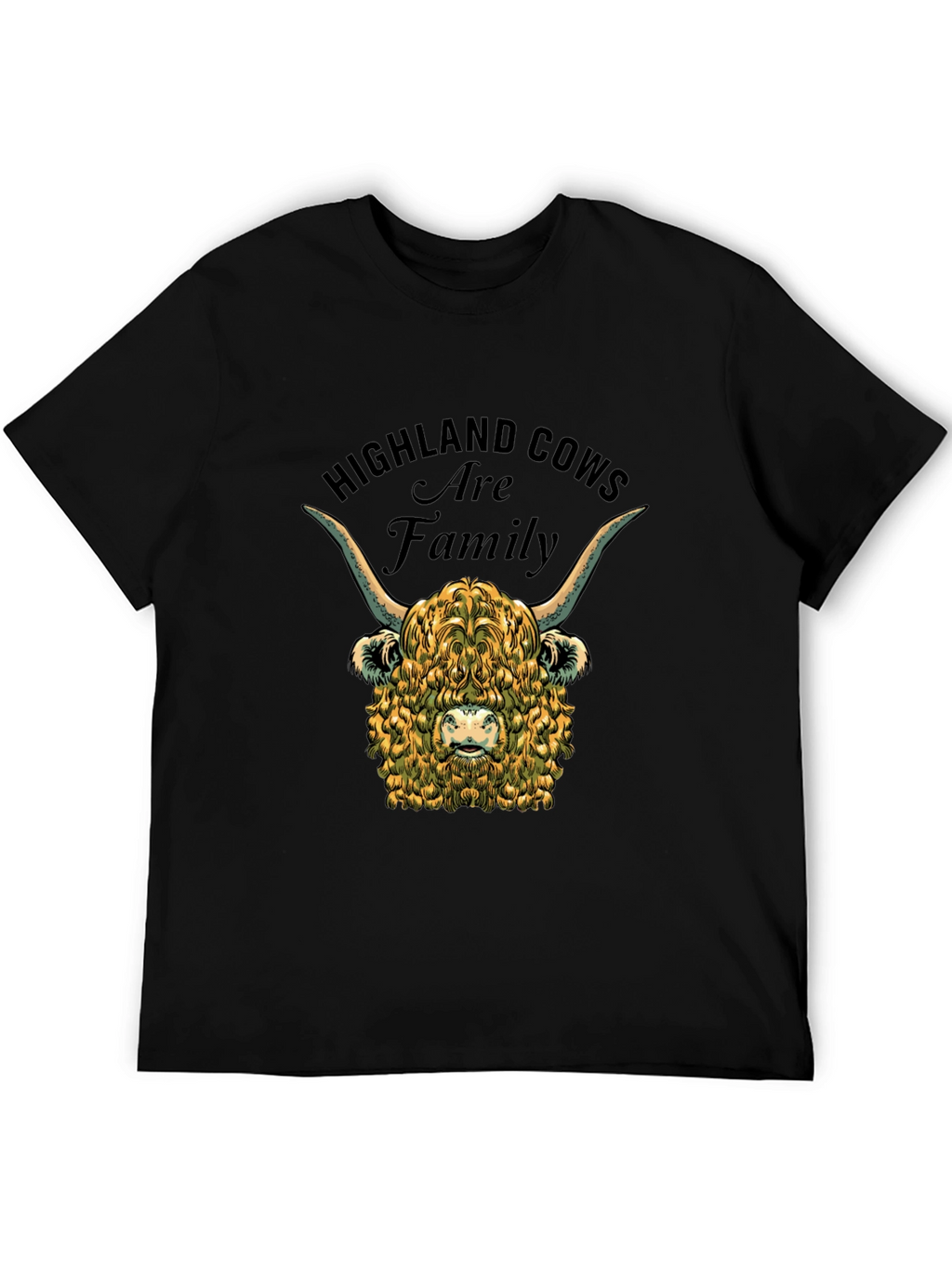 Highland Cow Family Graphic T-Shirt