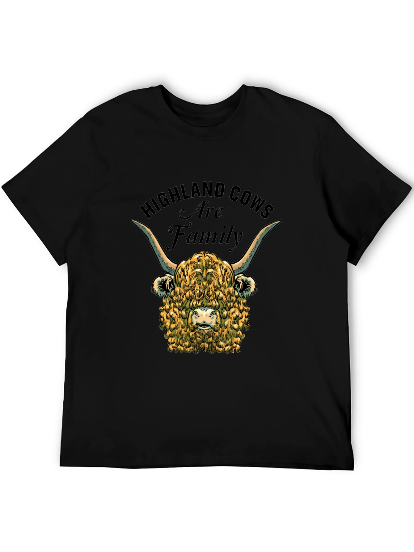 Highland Cow Family Graphic T-Shirt