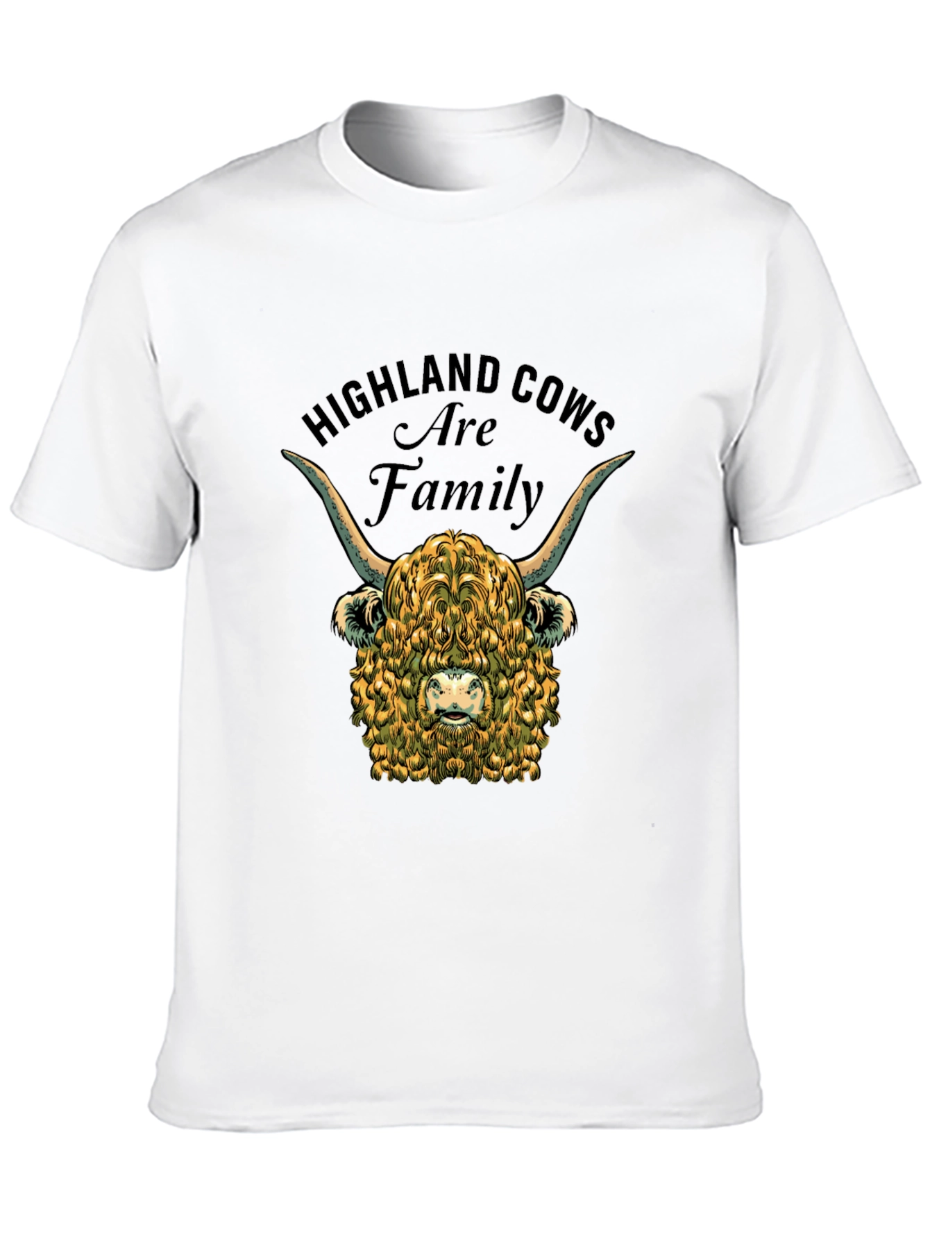 Highland Cow Family Graphic T-Shirt