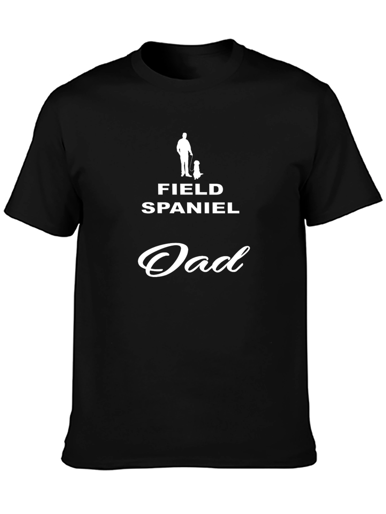 Field Spaniel Dad Graphic Tee - Black
