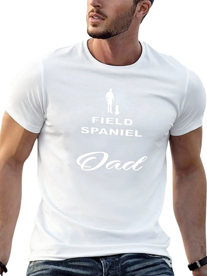 Field Spaniel Dad Graphic Tee - Black