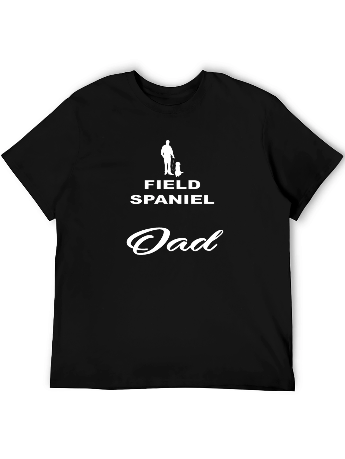 Field Spaniel Dad Graphic Tee - Black