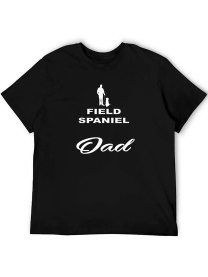 Field Spaniel Dad Graphic Tee - Black